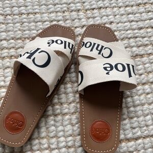 Chloe Logo Slide Sandals